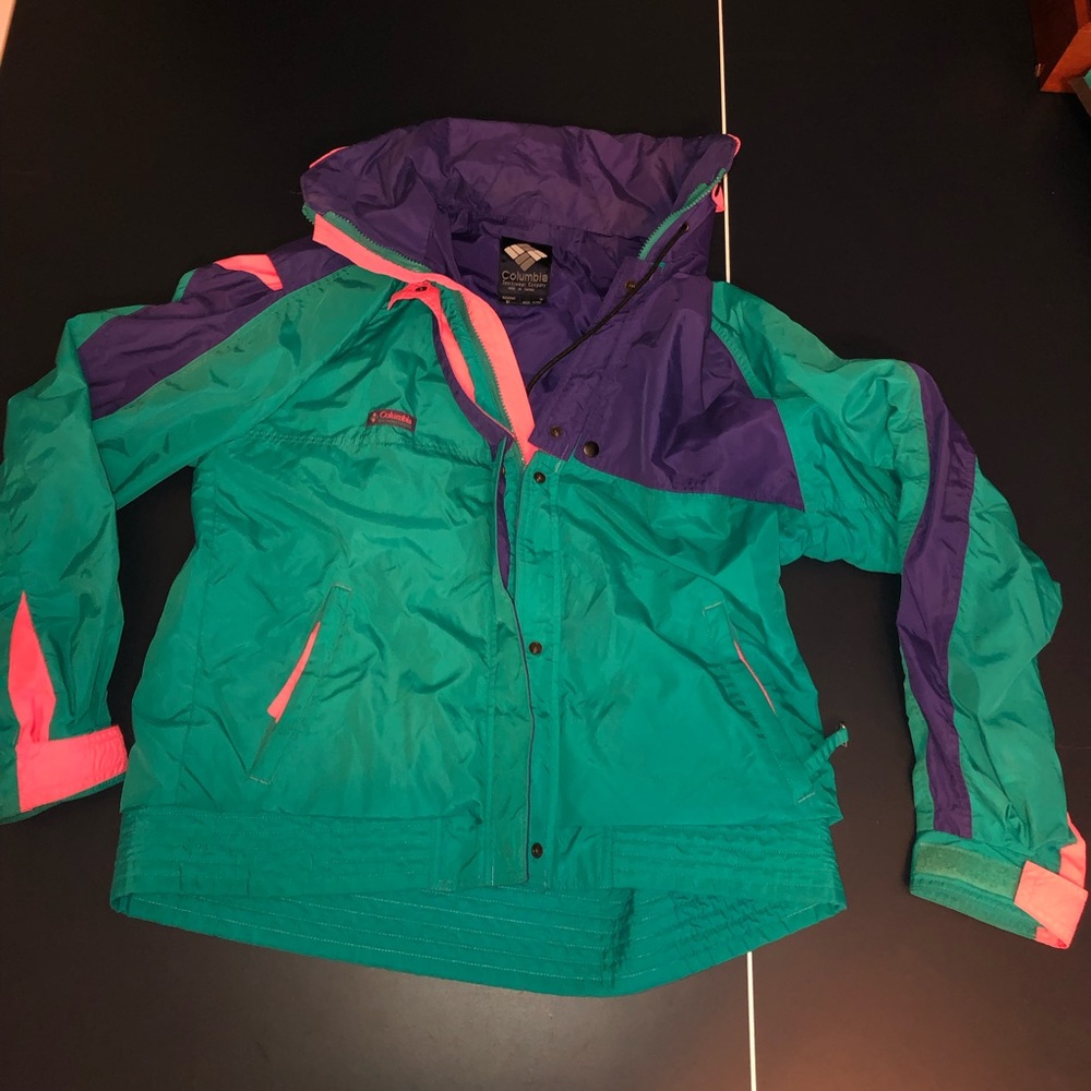 Vintage Columbia ski jacket multi colors